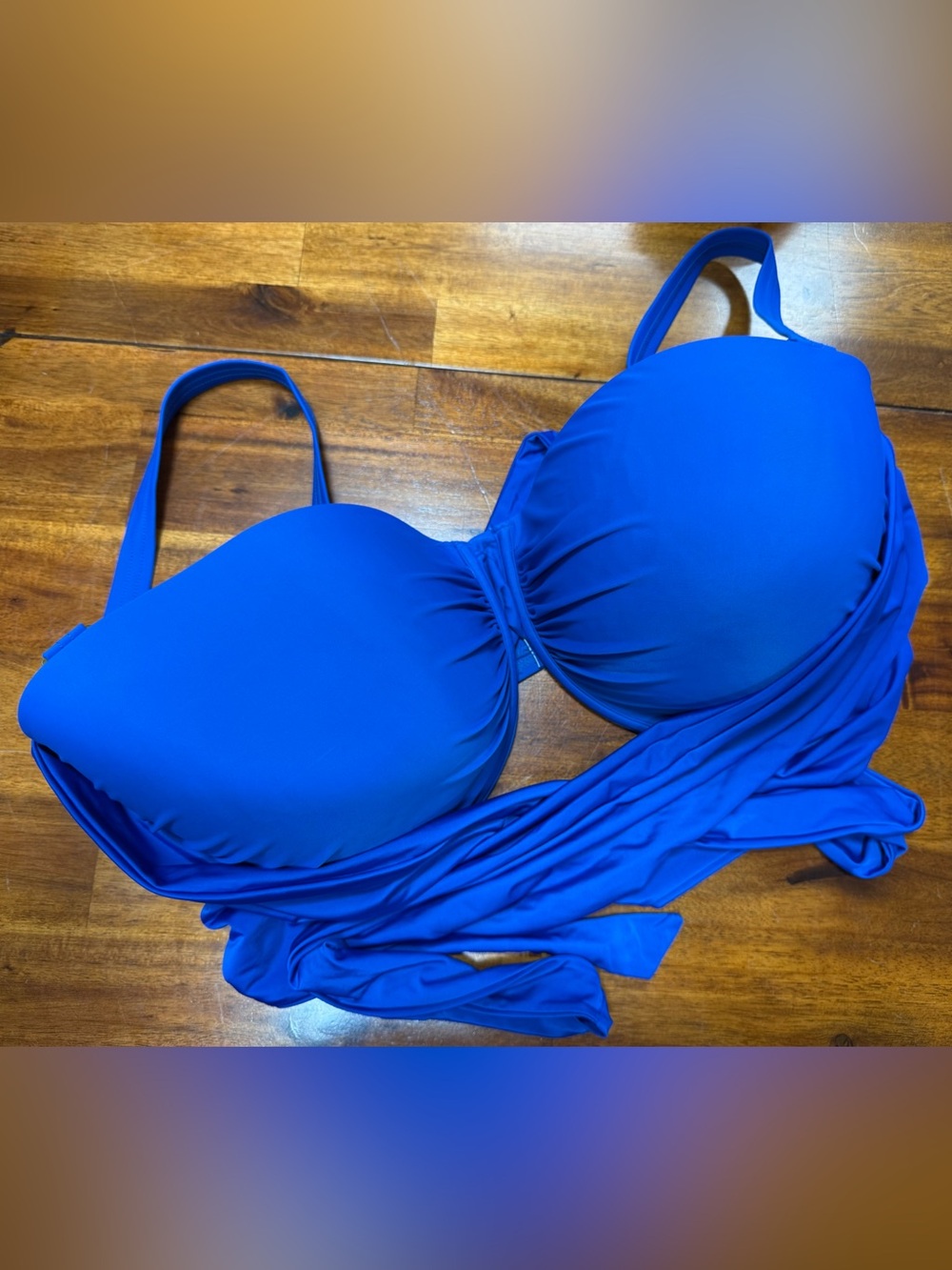 Swimsuits for All Crisscross Cup Sized Underwire Wrap Bikini Top 24 G/H